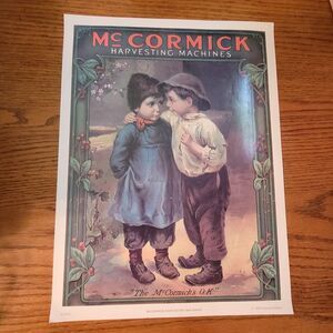 Vintage McCormick harvesting machines Victorian gallery 1993 lt-416 card stock